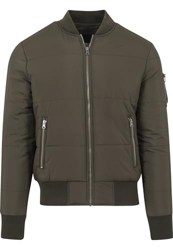 Urban Classics Basic Quilt Bomber Jacket Chaqueta, Verde (Olive 176), L para Hombre