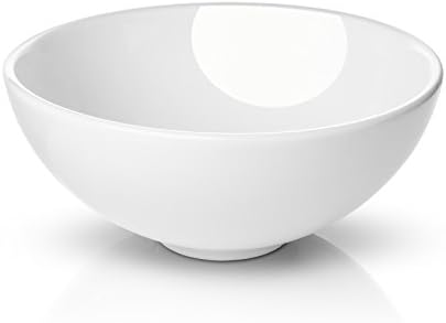 Miligoré 11" Round White Ceramic Vessel Sink - Modern Above Counter Bathroom Vanity Bowl