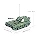 Bffcnl 1/72 Tank Model DIY Assemble Model Building Toys Simulation for Educational Toy, Green 9.8x4.5x5cm