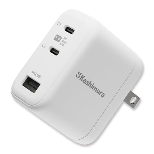 �J�V���� �y�C�O�ł��g����z �m�[�gPC�̏[�d�ɂ� GaN���� �R���p�N�g��USB�[�d�� PD 65W �}���[�d 3�|�[�g (USB-C×2 & USB-A) 100V-240V �܂肽���ݎ��v���O���� ���s�E�o���ɍœK iPhone/Android/iP