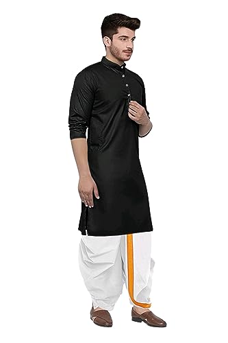Image of Trustous Kurta Dhoti set for Mens (mahraj dhoti with kurta plain and classis look)