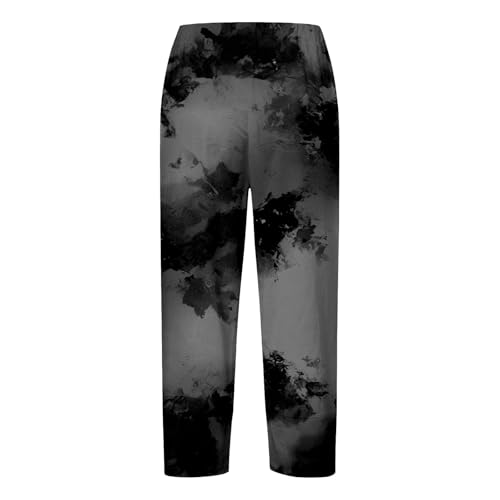 Women's Casual Pants Summer Loose Fit Elastic Waist Flowy Beach Vacation Travel Inverted V Hem Lightweight2