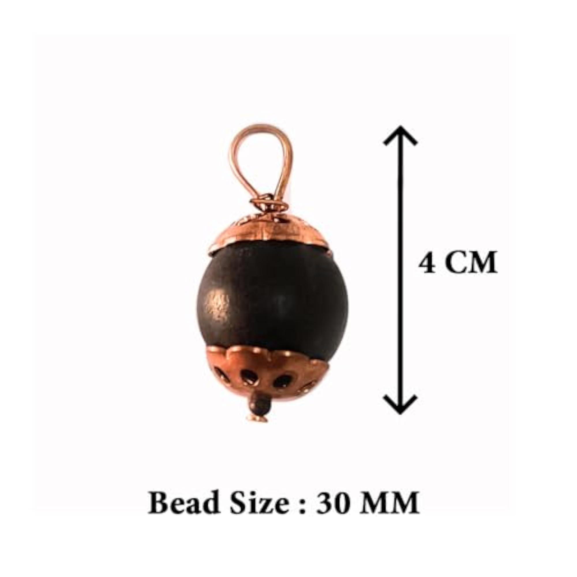 Ayyappan Traders Karungali Wood Dollar Pendant with Copper Hook