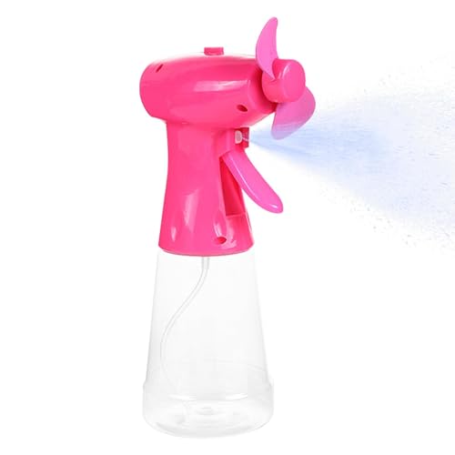 Ventilador para pulverizador de botella de agua, batería para usar como ventilador de mesa, portátil | Ventilador de nebulización portátil, ventilador de niebla sin fro