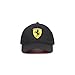 Ferrari Black Quilt Stitch Hat Cap Formula 1, Black, Adjustable, OSFA