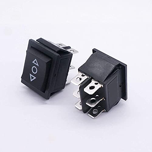 Interrupteur à bascule 3 positions momentané DPDT double circuit AC 250V - 4