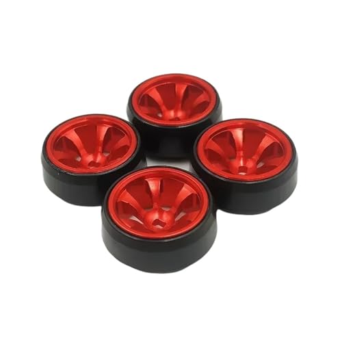 RCANZT[ Compatible With Wltoys K989 K969 For Mini-Q For Mini-Z For HGD1 For DRZ For XRX 1:28 RCJ[ 4PCS ^zC[nu htg^C(Red)