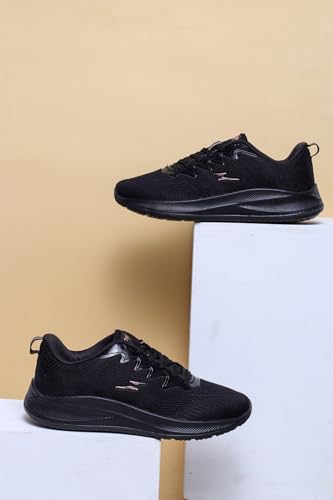 Image of ATHCO Womens Vegas Running Shoes for Woman with Soft Flexible Memory Foam Women's Shoes for Walking Gym Training,Casual, Sports, Lightweight Lace up Athletics Slipon Running Shoes for Ladies & Girls