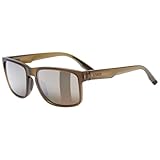 uvex poise P - Gafas de deporte para adultos - 100% protección UVA, UVB y UVC - tintadas para realzar el contraste - smoke matt/brown - one size