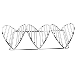 Luxshiny Kitchen Taco Holder Pancake Shelf Stainless Taco Rack for Tortilla Serving