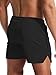 Aolesy Mens Workout Shorts with Zipper Pocket 5 Inch Lightweight Gym Running Shorts Linerless Bodybuilding Training Athletic Shorts Black