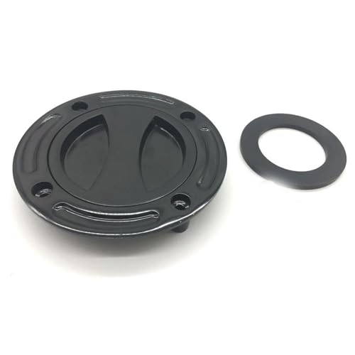 Tapa de combustible cromada negra para Suzuki GSXR1000 sin llave de rosca