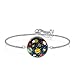 Bracciale a catena regolabile per donna Braccialetti di gioielli di moda Regali di compleanno per amici di Natale, Modello di astronave del pianeta della stella dello spazio
