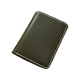 JPXXFM Brieftaschen, echte Ledergeschäftsbrieftaschen, Geldorganisatoren, Kartengeschäfte, Blockieren von Brieftaschen, Herrengeldklammern (Farbe: Grün)