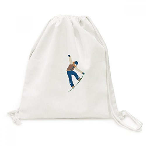 Sac cordon ski saut en toile résistante avec grand compartiment de voyage