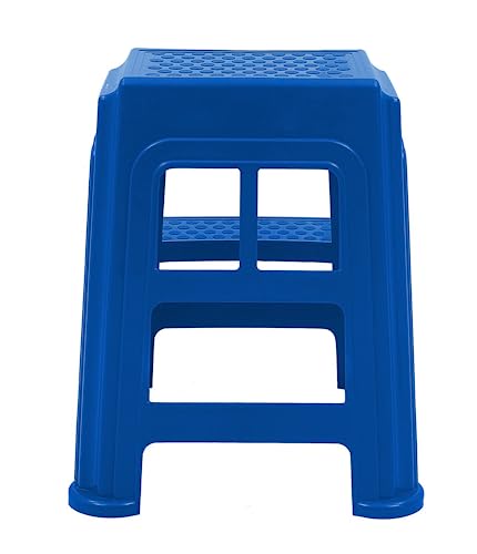Image of SKYGLAMOUR Supreme Plastic Multi-Purpose Step Stool for Home | Office&Kitchen Use with Weight Bearing Capacity of 150 Kg |2 Step Stool for Home| Color: French Blue; Qnt: 2 Pcs.