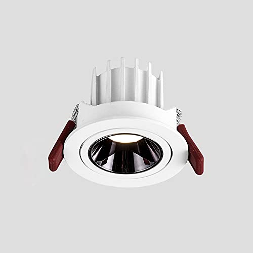 Foco de Techo LED Empotrado de 7 W, Foco de Acento Ajustable con Montaje Empotrado, lámpara de Techo de Aluminio, focos direccionales para Sala de Estar y Pasillo.