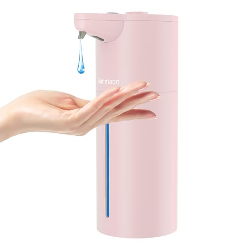 Image of Aunmaon Automatic Soap Dispenser Touchless, Modern, Kitchen & Bathroom, Hands-Free, Adjustable Volume, Long Battery Life, Compatible with Thick & Thin Soap, Easy for Toddlers, Clog-Free, Pink