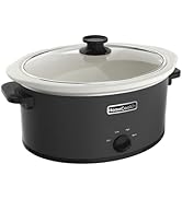 HOMECOOKIN 8 Quart Slow Cooker Oval Manual Pot Food Warmer with 3 Cooking Settings, Black
