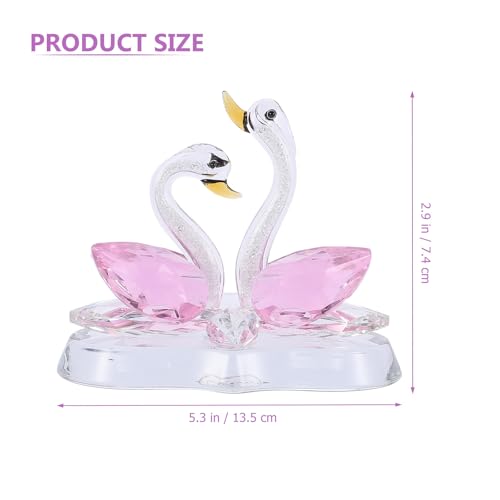 Figurine Artisanale en Quartz Rose et Statuette Cygne Beavorty - 3