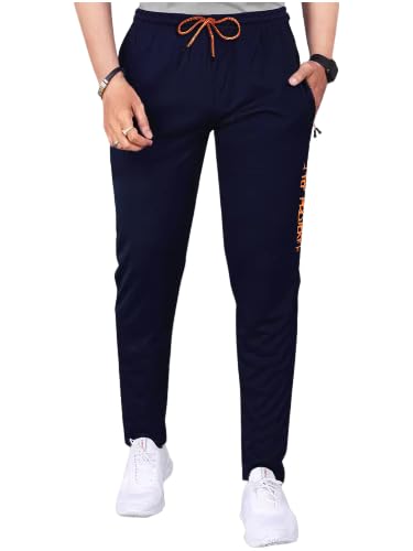 Image of Pinkmint Lycra Soild Track Pant for Men & Elastic Jogger Gym Wear, Yoga Wear, Sports, Regular Wear (Pack of 1)