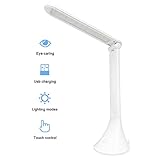 【Botón Táctil Ergonómico】luz blanca, luz blanca cálida, luz cálida. la pequeña luz de escritorio adopta atenuación táctil y ajuste de color humanizados. Puede elegir el brillo apropiado, reducir la fatiga ocular y elegir diferentes temperaturas de color para adaptarse a diferentes entornos.