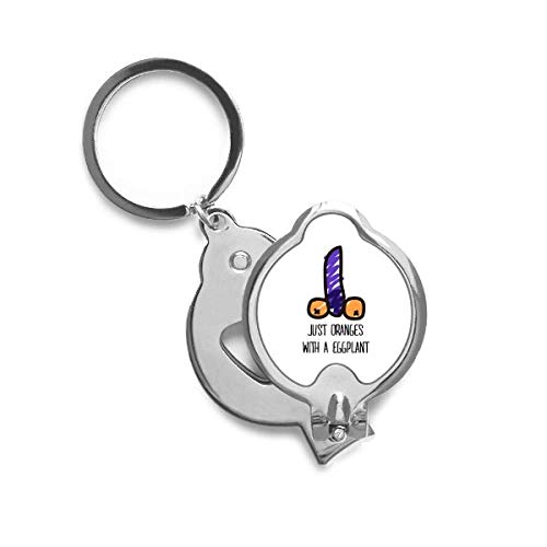 Coupe-ongles oranges et aubergine dessin drôle pour manucure quotidienne
