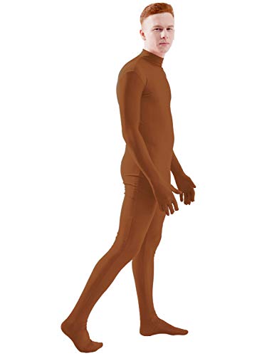 Image of Ensnovo Mens Mock Neck Full Body Unitard Spandex Zentai Suits Costumes