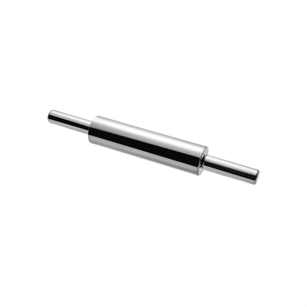 Rouleau à pâtisserie en Acier Inoxydable pour pâtisserie (33 cm) (argenté 33 cm)