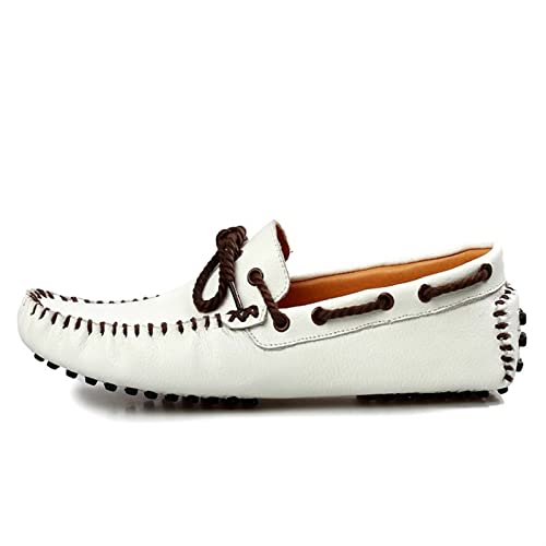 Loafers for Men Deck Shoes 1-Eye Stitching Details Round Toe Anti-Slip Lightweight Comfortable Outdoor Slip-ons2