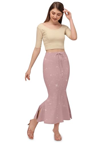 Image of Mehrang Stretchable Shimmer Saree Shapewear Petticoat for Women, Skirts for Women,Shape Wear Dress for Saree