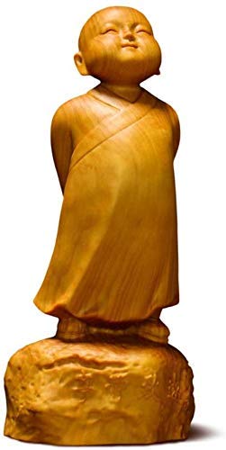 Statue de Bouddha debout en bois Feng Shui pour décoration maison