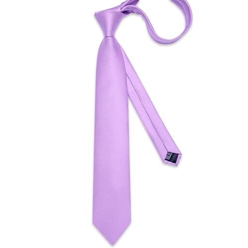 Image of DiBanGu Mens Silk Necktie Solid Color Tie and Pocket Square Cufflink Tie Clip Set Woven Plain Ties for Men Wedding Party