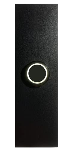 Phantom Doorbell Black Aluminum Adhesive Mount Bright White LED 4 tall