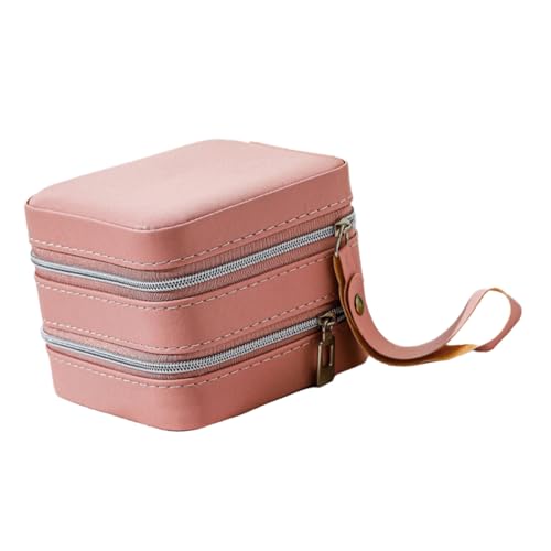 YROHGKPN Reisebereiter Schmuck Organizer, mehrschichtiges Reiseetui, Aufbewahrungsbox aus PU Leder mit Mehreren Fächer chern, Mädchen Etui