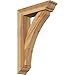 Ekena Millwork BKT0604X22X34THR01RWR Thorton Traditional Rough Sawn Bracket w/Offset Brace, Western Red Cedar