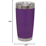 LaserGram Personalized 20oz Tumbler, Horse Head 1 (Dark Purple) - Image 3