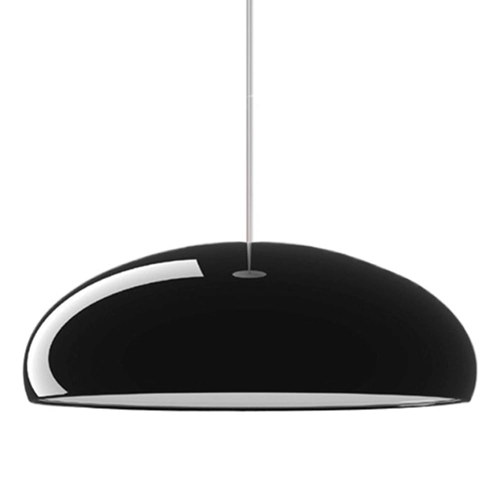 Lustre à abat-jour personnalisé fini les pièces sombres suspension métal E27