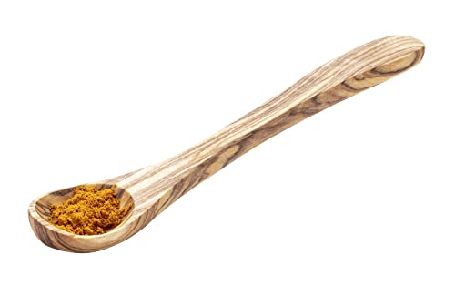 APS Löffel, 2er Set -OLIVE- Länge: 14 cm Olivenholz (Jedes Teil ist ein Unikat. Farbe und Maserung kann abweichen.)