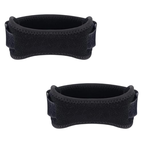 WUFKOP 2 Cintas para Rodilla Ajustables Negras, Estabilización y Soporte del Tendón Rotuliano, Ideales para Aliviar Molestias durante la Práctica Deportiva para Hombres y Mujeres