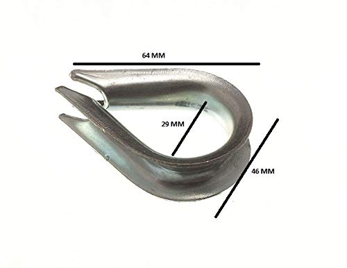 Wire Rope Thimble Cable Grip U CLAMP M12 BZP Weather Proof Steel