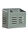 Space Home - Escurridor Doble de Cubiertos - Portacubiertos de Cocina - Soporte y Organizadores para Utensilios - 2 Compartimentos - Acero Inoxidable - Verde