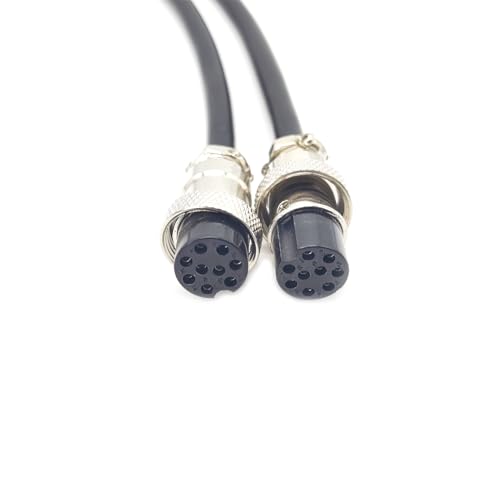 Cable GX16 9 pines doble hembra 1 metro miniatura 3