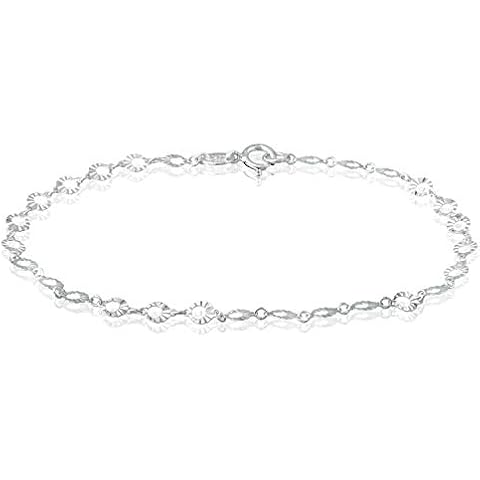 Michael Zweig Sterling Silver Diamond Cut Graduated Round Link Bracelet Cover