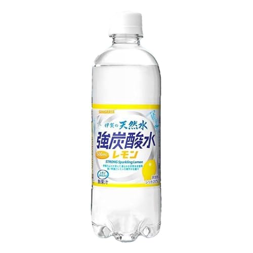 強炭酸水[レモン]サンガリア 伊賀の天然水 強炭酸水レモン2ケース(500ml×48本)