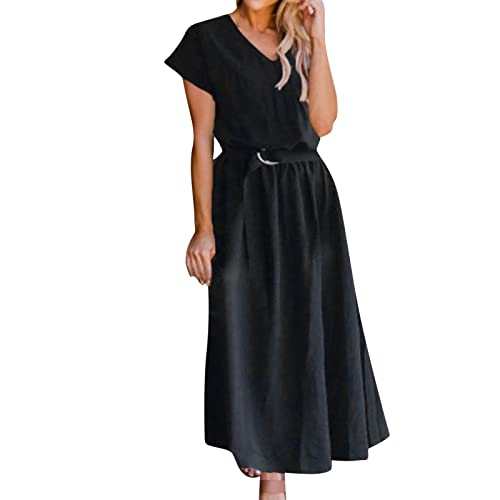 Robe d'été longue en coton fluide pour femme chic