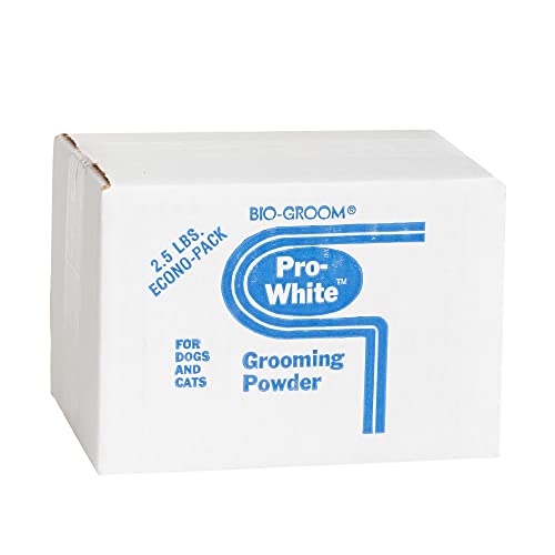 Bio-Groom Pó Pro-White para cuidados com cães – Defesa de pelo suave, suprimentos de banho para cães