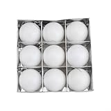 Bolas de Navidad con efecto perla para decoración colgante de árbol en hostelería y entornos de celebración (blanco)
