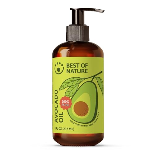 Best of Nature 100% Pure Avocado Oil – Natural Massage Oil, Moisturizing Body & Hair Oil, Unscented Skincare & Carrier for Essential Oils, Bulk Size Available (8 Fl Oz) Best of Nature 100% Pure Avocado Oil – Natural Massage Oil, Moisturizing Body & Hair Oil, Unscented Skincare & Carrier for Essential Oils, Bulk Size Available (8 Fl Oz)