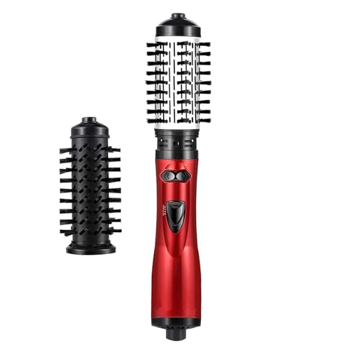 Cepillo Secador De Cabello Giratorio Automático - Estilizador Rotatorio 360° Con Flujo Térmico Y Alisador De Uso Doméstico | Set Multifuncional Con 2 Cabezales Para Cabello Grueso Y Suave
